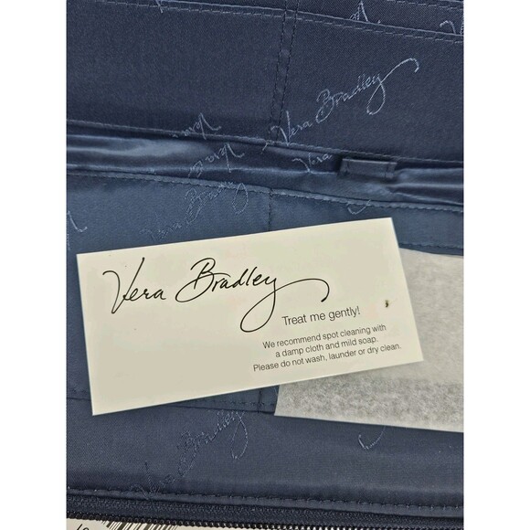 Vera Bradley Twirly Birds Navy Blue Zip Around Wallet NWT - Picture 9 of 9